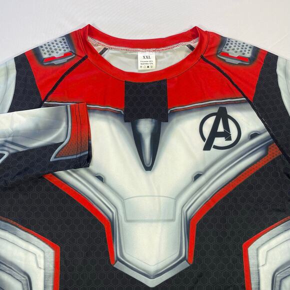 Mens Captain America End Game Print Compression Long Sleeve T-Shirt size XXL - Picture 1 of 7